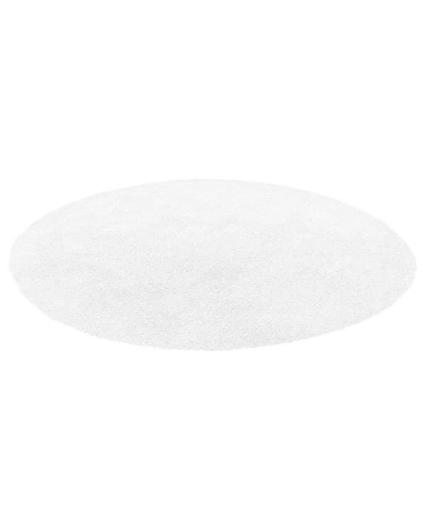 Pyöreä nukkamatto 140 cm valkoinen DEMRE Lumarko!