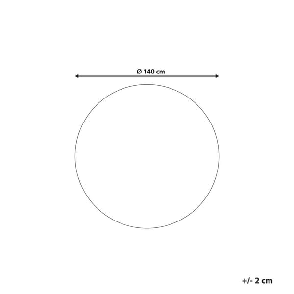 Pyöreä nukkamatto 140 cm valkoinen DEMRE Lumarko!