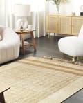 Miniatyrbillede 2 af 7: Jute tæppe 140 x 200 cm beige ORTAOBA Lumarko!