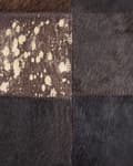 Miniatyrbillede 4 af 6: Patchwork lædertæppe 140 x 200 cm brun BANDIRMA Lumarko!