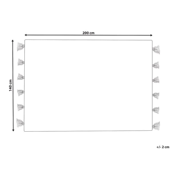 Bomuldsuldstæppe 140 x 200 cm sort og hvid GEMLIK Lumarko!