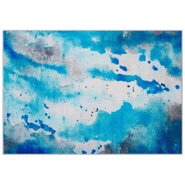 Tæppe 160 x 230 cm blågråt BOZAT Lumarko!
