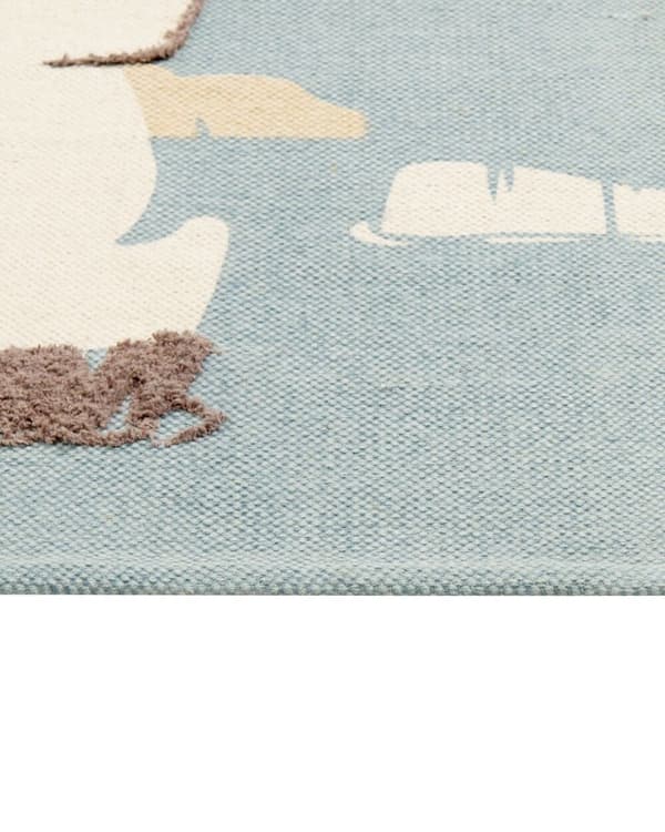 Lasten puuvillamatto jääkarhuaiheinen 80 x 150 cm monivärinen BARUS Lumarko!