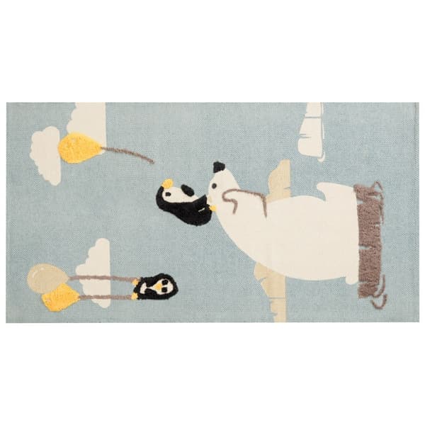 Lasten puuvillamatto jääkarhuaiheinen 80 x 150 cm monivärinen BARUS Lumarko!