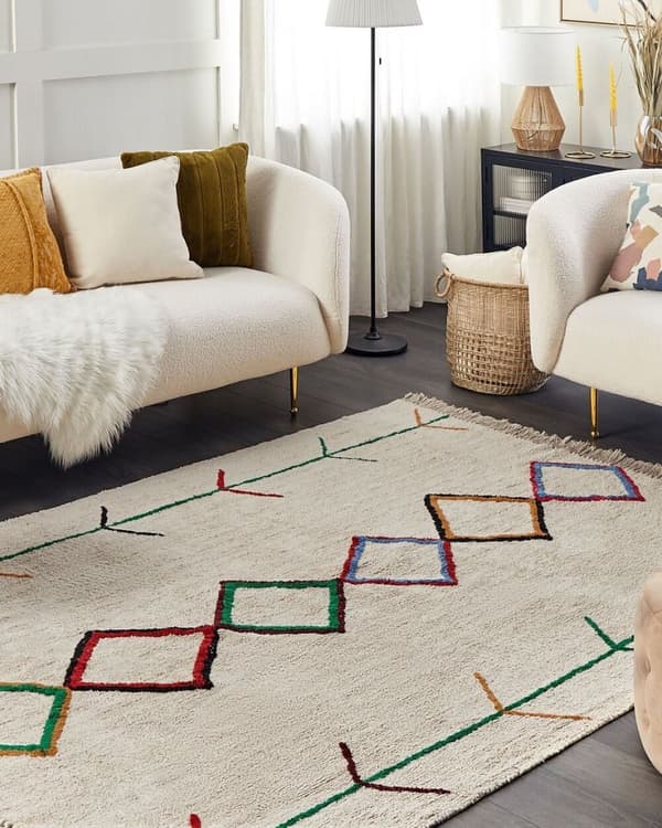 Puuvillamatto 160 x 230 cm beige CETMI Lumarko!