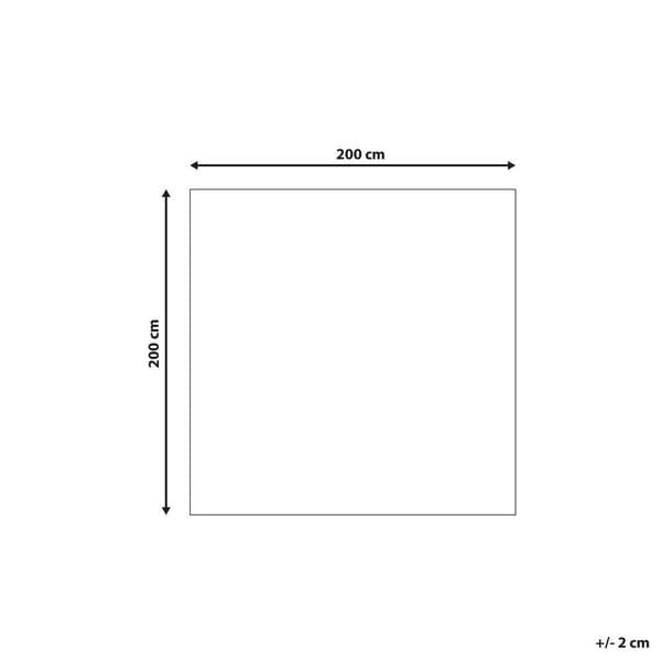 Nukkumaton matto 200 x 200 cm tummanharmaa EVREN Lumarko!