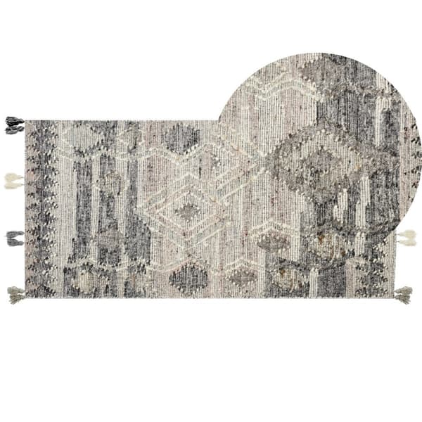 Villa kilim matto 80 x 150 cm harmaa ARATASHEN Lumarko!