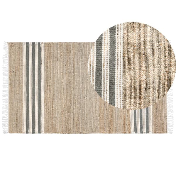 Jute tæppe 80 x 150 cm beige-grå MIRZA Lumarko!