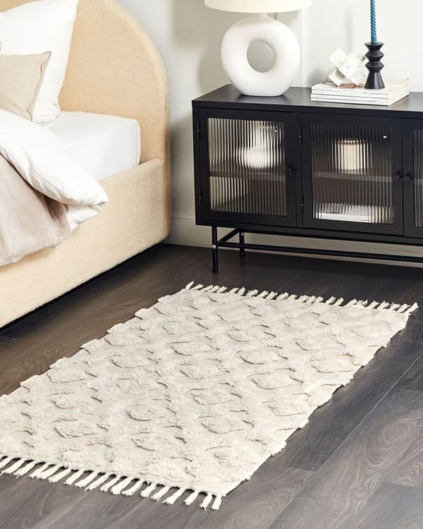 Puuvillamatto 80 x 150 cm beige AKSARAY Lumarko!