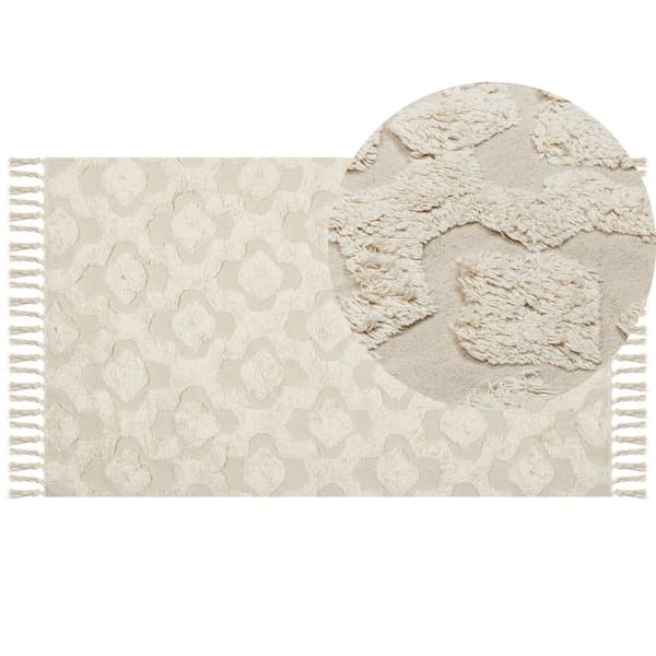 Puuvillamatto 80 x 150 cm beige AKSARAY Lumarko!