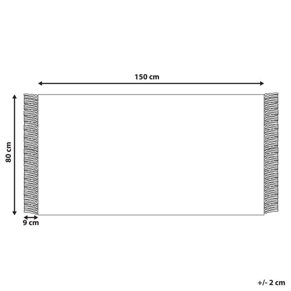 Villamatto 80 x 150 cm luonnonvalkoinen EMIRLER Lumarko!