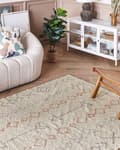 Miniatyrbillede 2 af 6: Bomuldstæppe 140 x 200 cm beige DISPUR Lumarko!