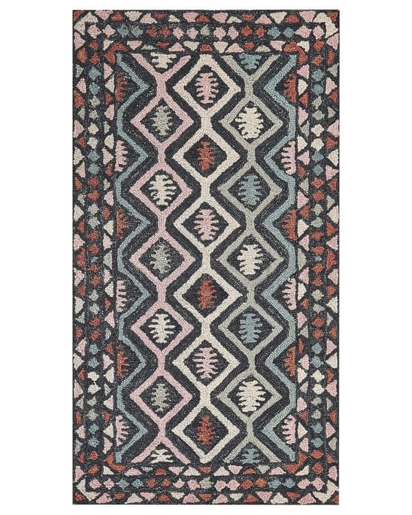 Uldtæppe 80 x 150 cm flerfarvet HAYMANA Lumarko!