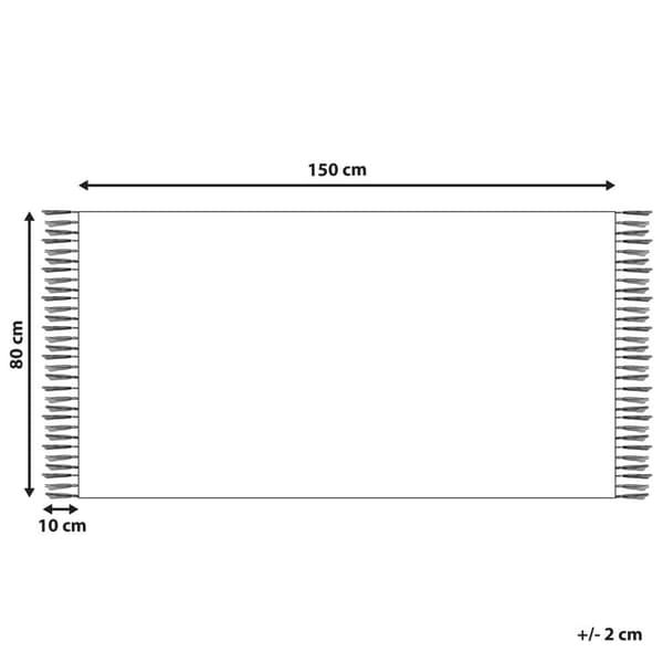 Puuvillamatto 80 x 150 cm sininen BESNI Lumarko!
