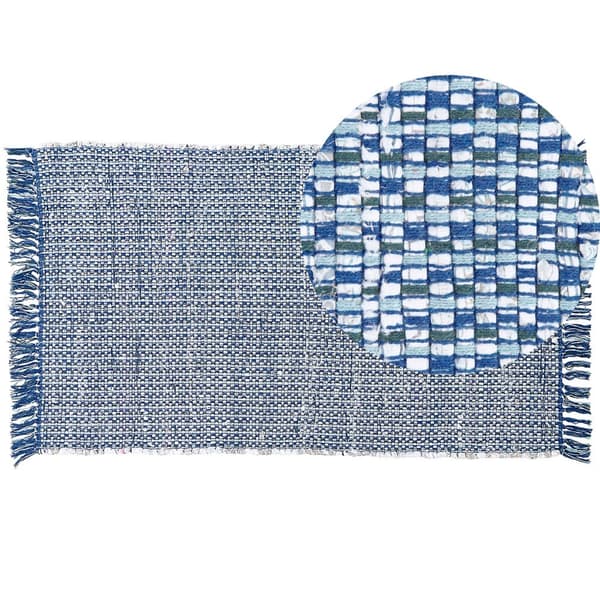 Puuvillamatto 80 x 150 cm sininen BESNI Lumarko!
