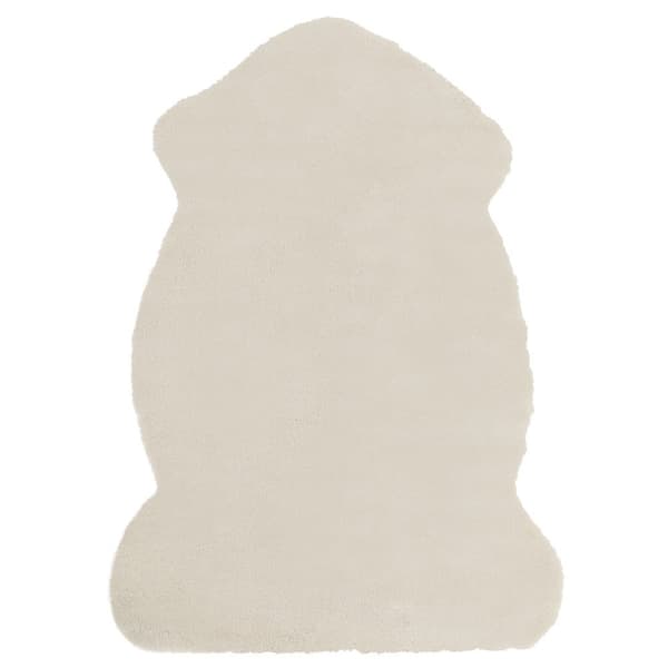 Kaninpelsimiteret tæppe beige UNDARA Lumarko!