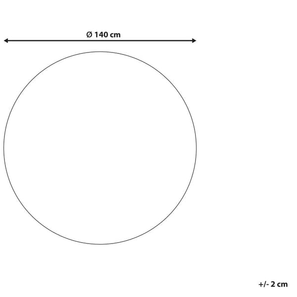 Pyöreä juuttimatto 140 cm beige ja musta ARTORA Lumarko!