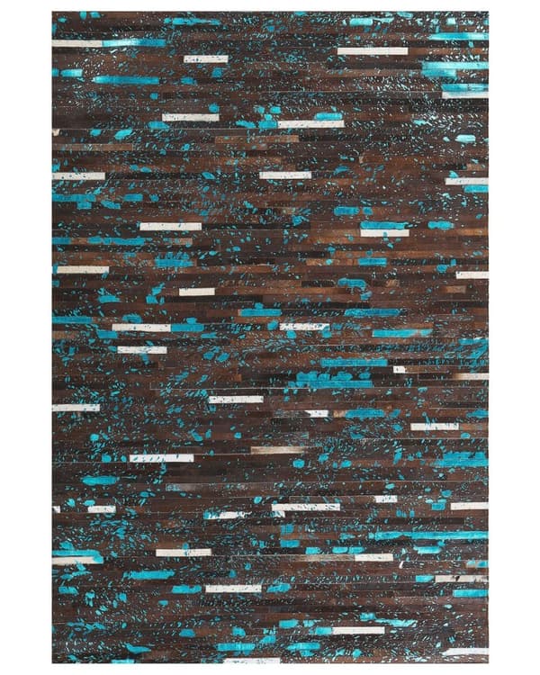 Nahkamatto 140 x 200 cm ruskeansininen KISIR Lumarko!