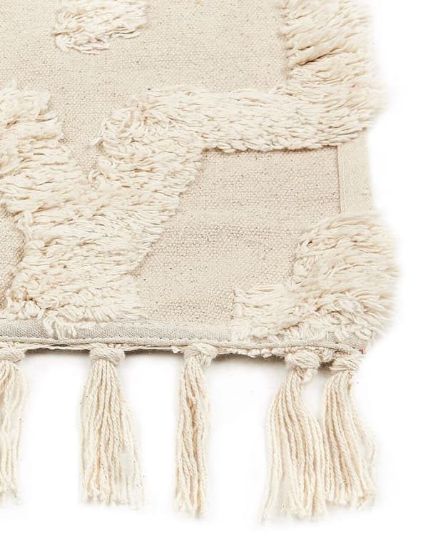 Bomuldstæppe 80 x 150 cm beige ITANAGAR Lumarko!