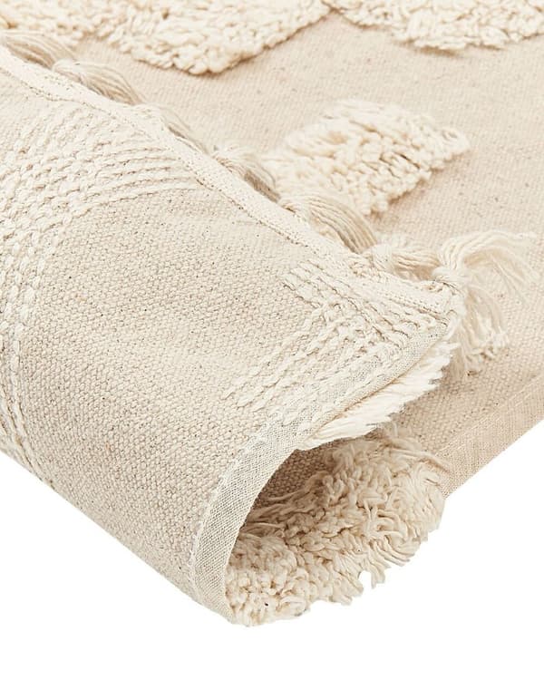 Bomuldstæppe 80 x 150 cm beige ITANAGAR Lumarko!