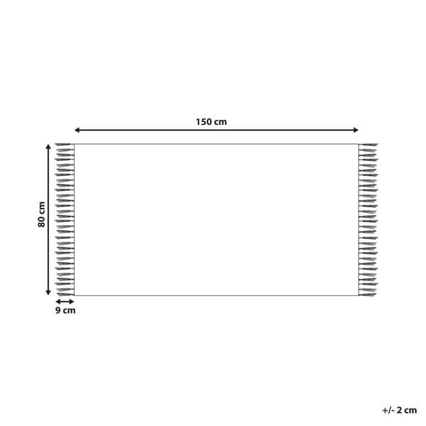 Bomuldstæppe 80 x 150 cm beige ITANAGAR Lumarko!