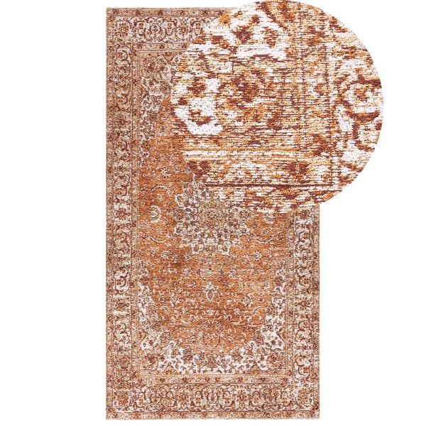 Bomuldstæppe 80 x 150 cm orange HAYAT Lumarko!