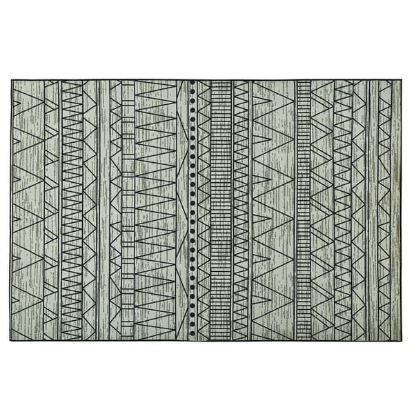 Tæppe 160 x 230 cm sort og grå KEBAN Lumarko!