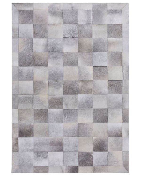Patchwork-nahkamatto 140 x 200 cm harmaa ALACAM Lumarko!