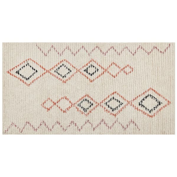 Bomullsmatta 80 x 150 cm beige GUWAHATI Lumarko!