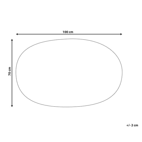 Ovalt jutetæppe 70 x 100 cm flerfarvet PEREWI Lumarko!