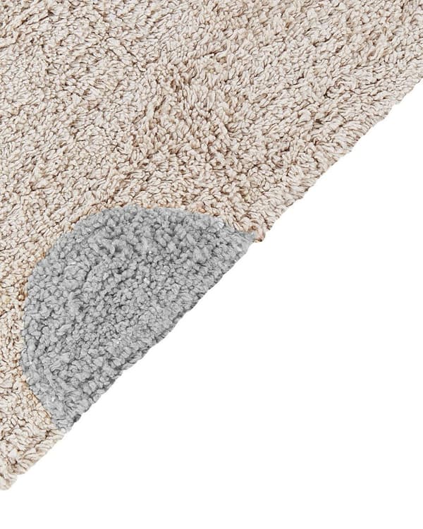 Børnetæppe i bomuld 140 x 200 cm beige med grå DARDERE Lumarko!