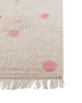 Miniatyrbillede 5 af 6: Børnetæppe i bomuld 140 x 200 cm beige med pink DARDERE Lumarko!