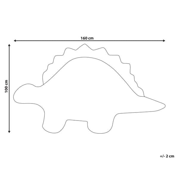 Lasten villamatto dinosaurus 100 x 160 cm sininen TREX Lumarko!