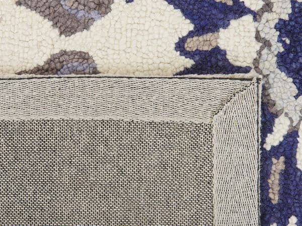 Villamatto 140 x 200 cm beige-sininen KUMRU Lumarko!