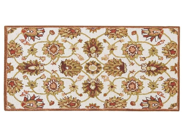 Uldtæppe 80 x 150 cm beige-brun EZINE