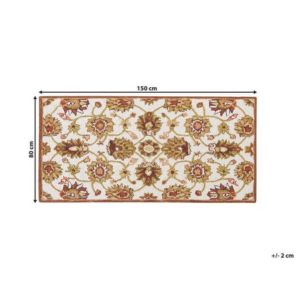 Uldtæppe 80 x 150 cm beige-brun EZINE