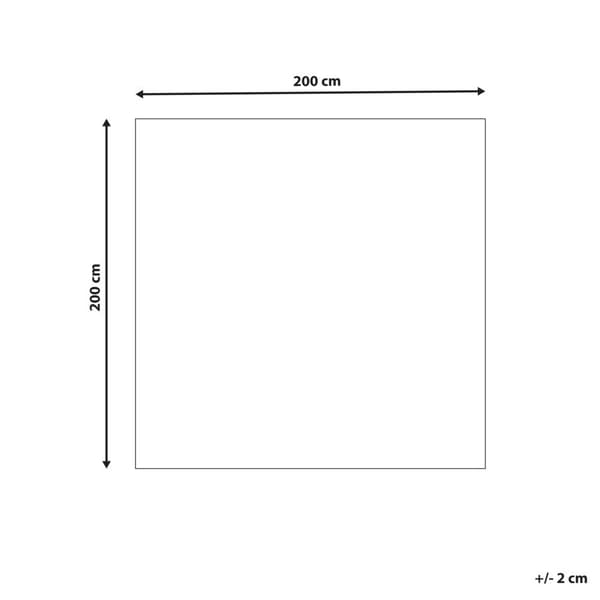 Ullmatta med lövmotiv 200 x 200 cm flerfärgad KINIK