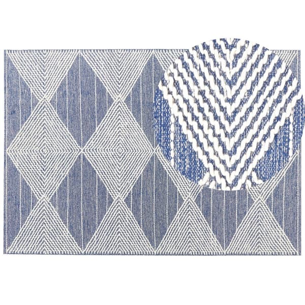 Villamatto 160 x 230 cm beige-sininen DATCA