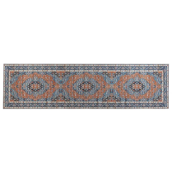 Matto 80 x 300 cm sininen/oranssi MIDALAM