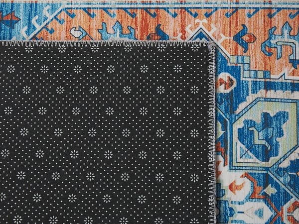 Tæppe 80 x 300 cm blå-orange RITAPURAM
