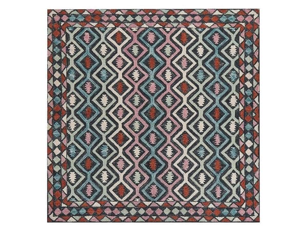 Uldtæppe 200 x 200 cm flerfarvet HAYMANA
