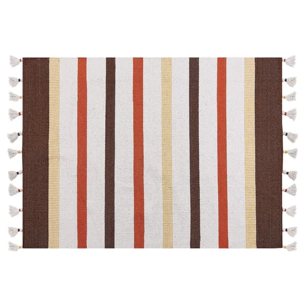 Bomuldstæppe 140 x 200 cm brun-beige HISARLI