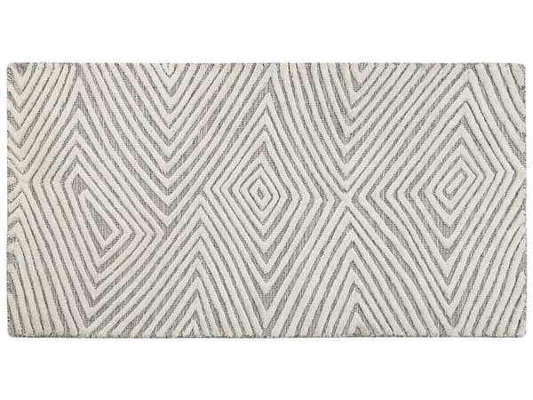 Villamatto 80 x 150 cm valko-harmaa GOKSUN Lumarko!