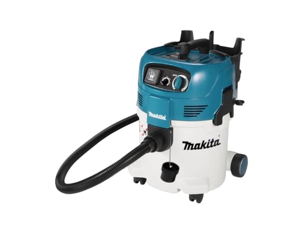 Makita VC3012M, Kuiva ja märkä, Musta, Sininen, Valkoinen, Polyeteenitereftalaatti, M, 30 L, 23.5, 30