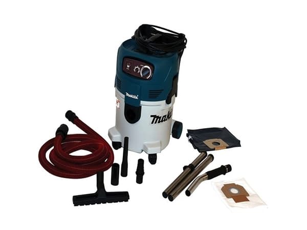 Makita VC3012M, Kuiva ja märkä, Musta, Sininen, Valkoinen, Polyeteenitereftalaatti, M, 30 L, 23.5, 30