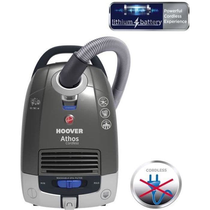 HOOVER ATC18LI Poseløs støvsuger - Lithiumbatteri HD - 72 dB - 5 L - Autonomi 30 min