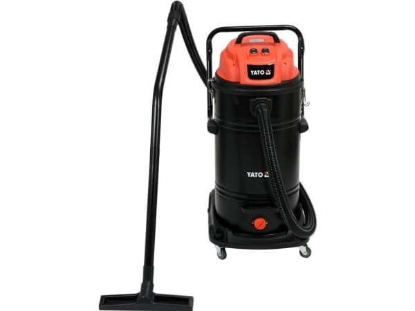 Yato YT-85710, 2400 W, Kuiva ja märkä, Pussiton, 70 L, HEPA, Musta, Punainen