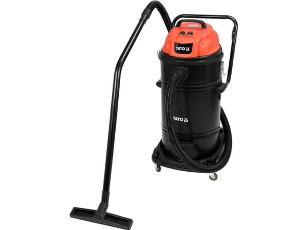 Yato YT-85710, 2400 W, Kuiva ja märkä, Pussiton, 70 L, HEPA, Musta, Punainen