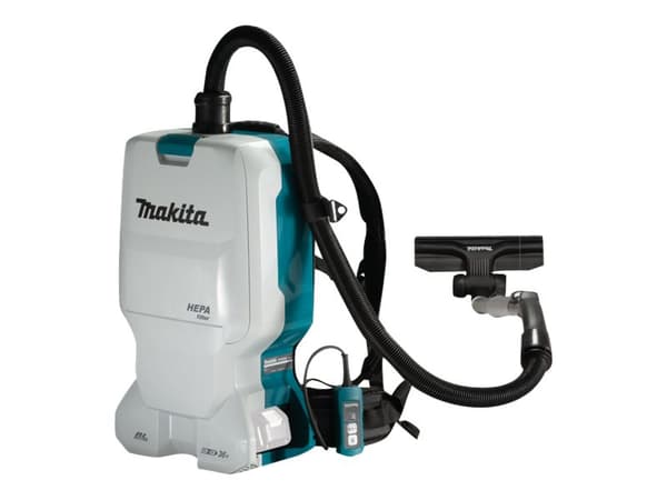 Makita battery backpack vacuum cleaner DVC660Z 2x18V - *Without battery and charger* - SOLO Sort, Blå, Grå