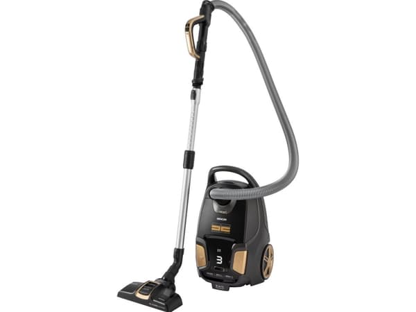 Sencor SVC 9300BK, 600 W, Sylinteripölynimuri, Kuiva, Pölypussi, 4 L, HEPA